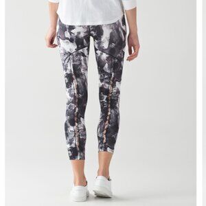 Lululemon High Times Pant (Peek) Obscurred Black Dusty Mauve - Size 4 Leggings